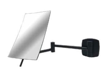 Rectangular magnifying mirror with double arm