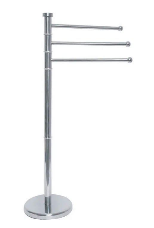 Triple towel holder upright with round base
